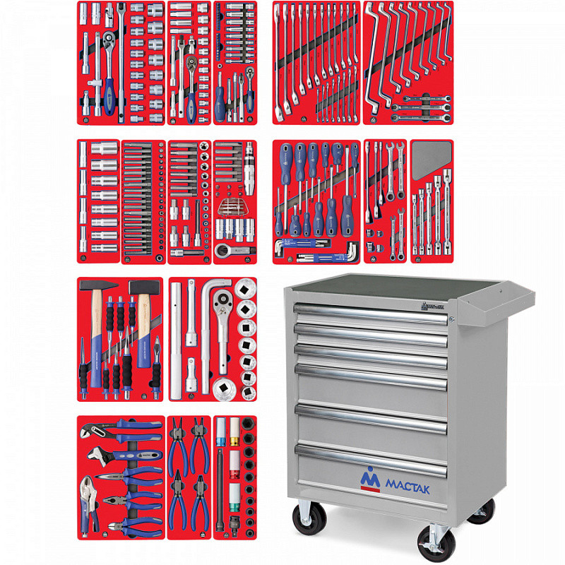 52-06323G МАСТАК Инструментальная тележка с набором инструментов МАСТАК "ЭКСПЕРТ" 52-06323G, 323 предметов - фото 1 - id-p176201353