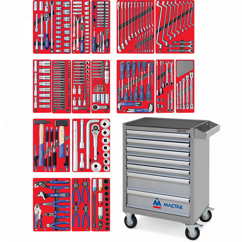 52-07323G МАСТАК Инструментальная тележка с набором инструментов МАСТАК "ЭКСПЕРТ" 52-07323G, 323 предметов - фото 1 - id-p176201354
