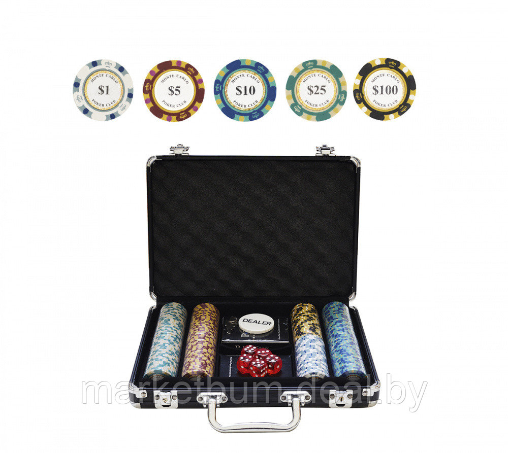 Набор для покера Monte Carlo на 200 фишек, Partida - фото 3 - id-p176214127