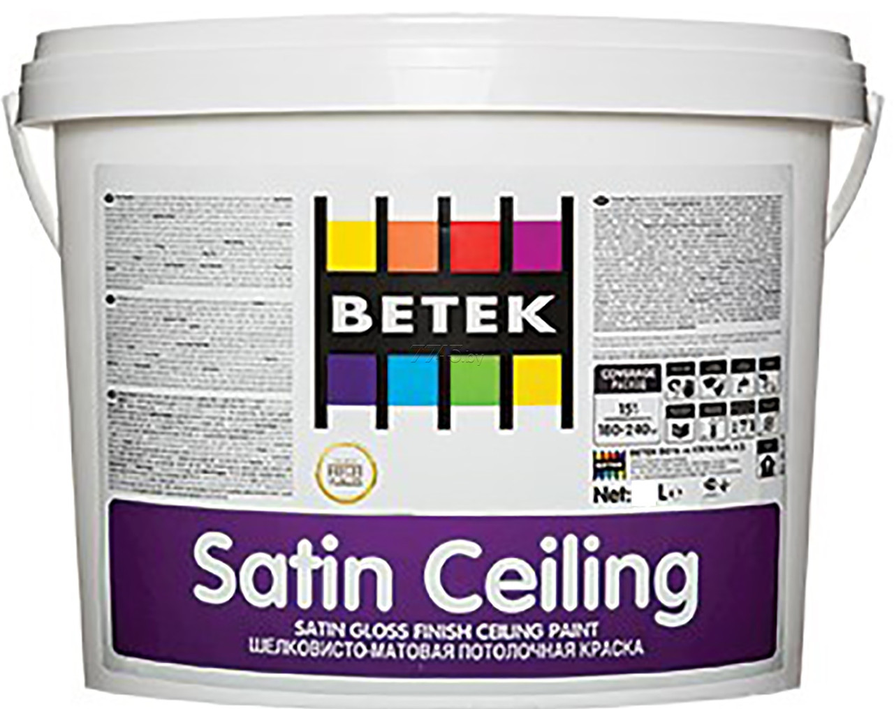 BETEK SATIN CEILING Краска для внутренних работ (матовая) 2,5л - фото 1 - id-p176216192