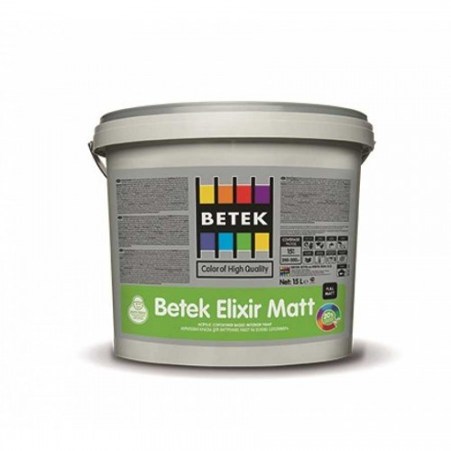 BETEK ELIXIR MATT Краска для внутренних работ (глубоко матовая) 15л - фото 1 - id-p176216231