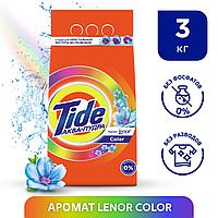 TIDE Аквапудра Color Аромат Lenor 3 кг Стиральный порошок для белья