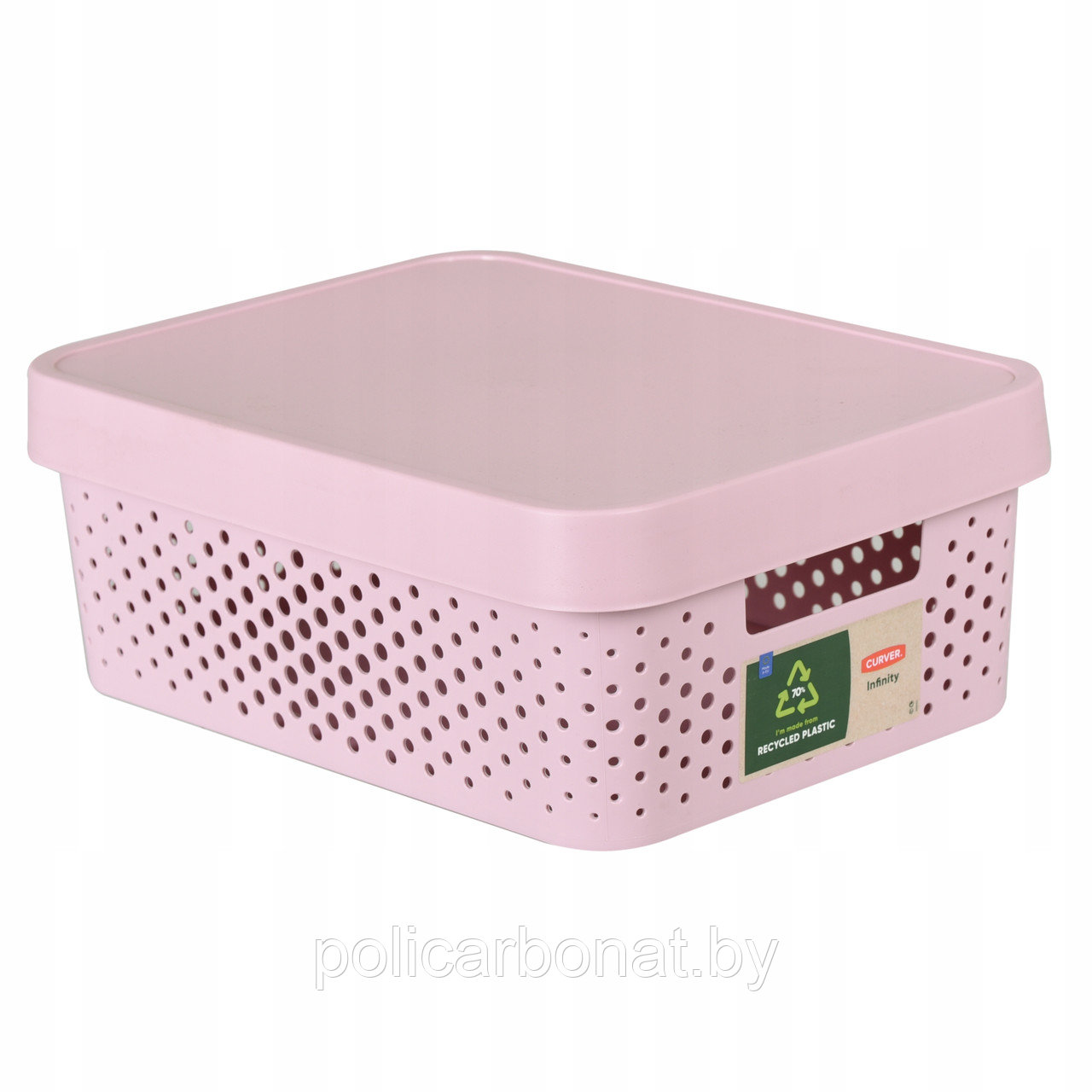 Коробка для хранения с крышкой INFINITY 11L, розовый, фото 1