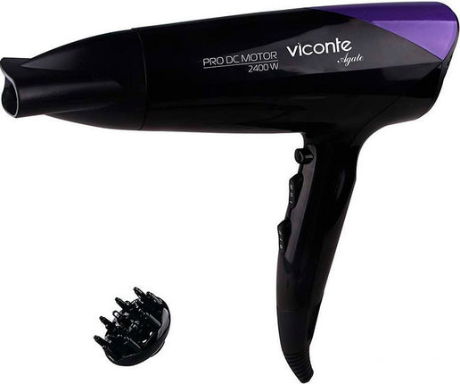 Фен Viconte VC-3725 (черный/фиолетовый), фото 2