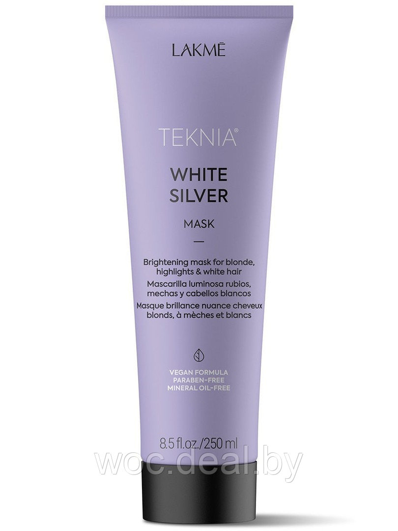 Lakme Маска оттеночная для осветленных, светлых и седых волос White Silver Teknia, 50 мл - фото 1 - id-p176239816