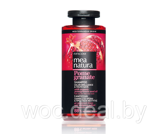 Farcom Шампунь с маслом Граната для окрашенных волос Mea Natura Pomegranate 300 мл - фото 1 - id-p176239921