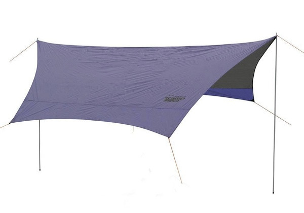 Тент туристический Tramp Lite TENT BLUE (4,4х4,4 м) со стойками