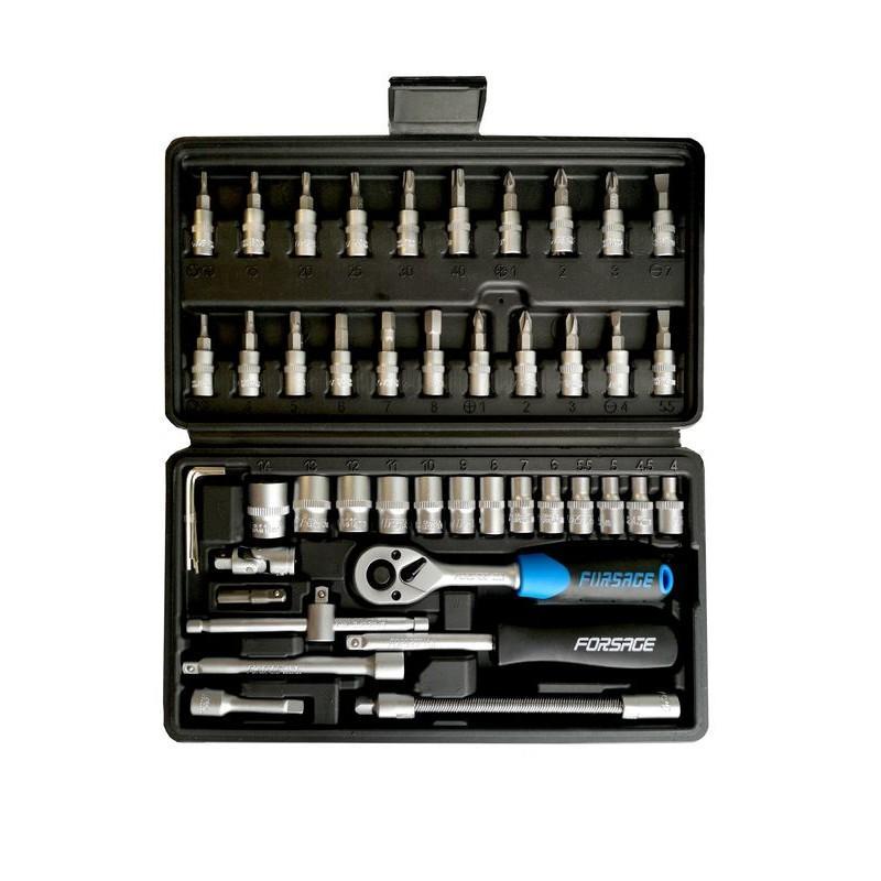 Набор инструмента Forsage F-2462-5 46пр. 1/4''(6-гран.)(4-14мм)