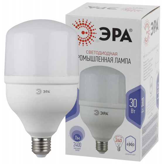 Лампочка светодиодная ЭРА STD LED POWER T100-30W-6500-E27 E27 / Е27 30Вт колокол холодный дневной свет - фото 1 - id-p176256358