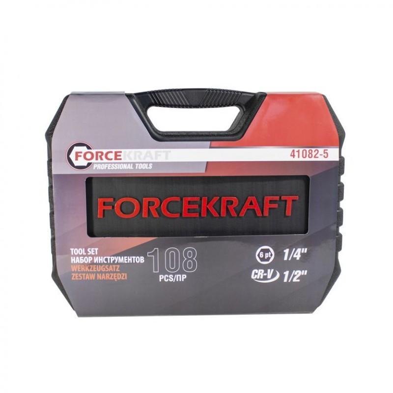 Набор инструмента FORCEKRAFT FK-41082-5 108пр. 1/2'',1/4''(6гр.)(4-32мм) Profi - фото 5 - id-p176260650