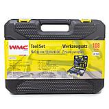 Набор инструмента WMC TOOLS WMC-30108 108пр. 1/4''3/8''(6гр.)(4-19мм), фото 4
