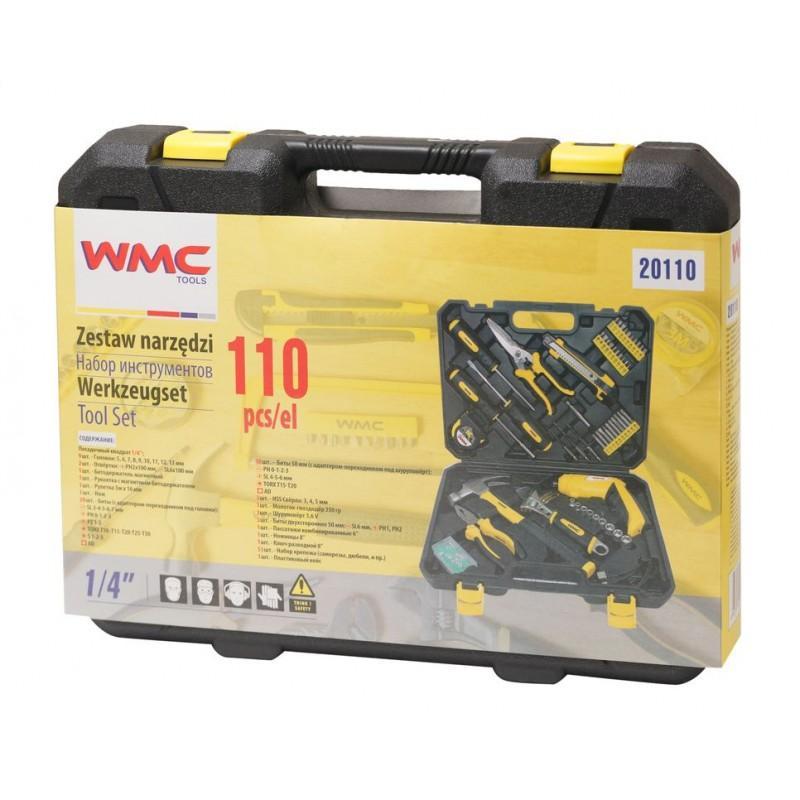 Набор инструмента WMC TOOLS WMC-20110 110пр. 1/4''(6гр)(5-13мм) - фото 2 - id-p176266813