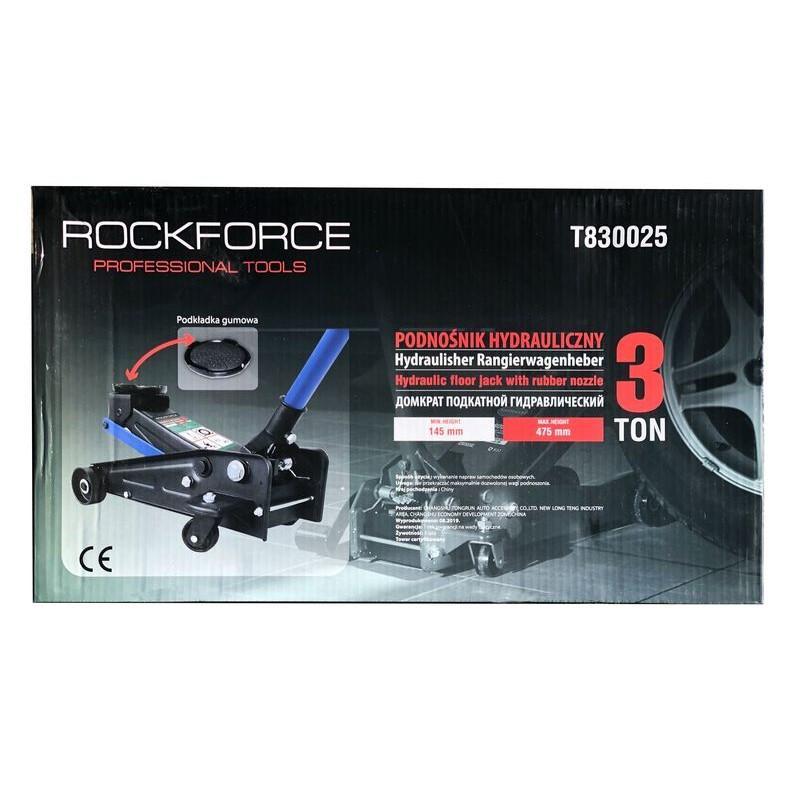 Домкрат подкатной гидравлический 3т Rock FORCE RF-T830025 NEW(RF830025) с резиновой накладкой - фото 6 - id-p176278824