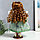 Кукла коллекционная керамика "Агата в бело-зелёном платье и с цветами в волосах" 30 см, фото 4