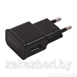 Сетевое зарядное устройство "LP" с выходом USB 2.1A + кабель USB Type-C Classic Plus (черный, коробка)