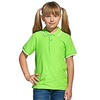 Рубашка поло детская, размер 8 лет, цвет ярко-зелёный