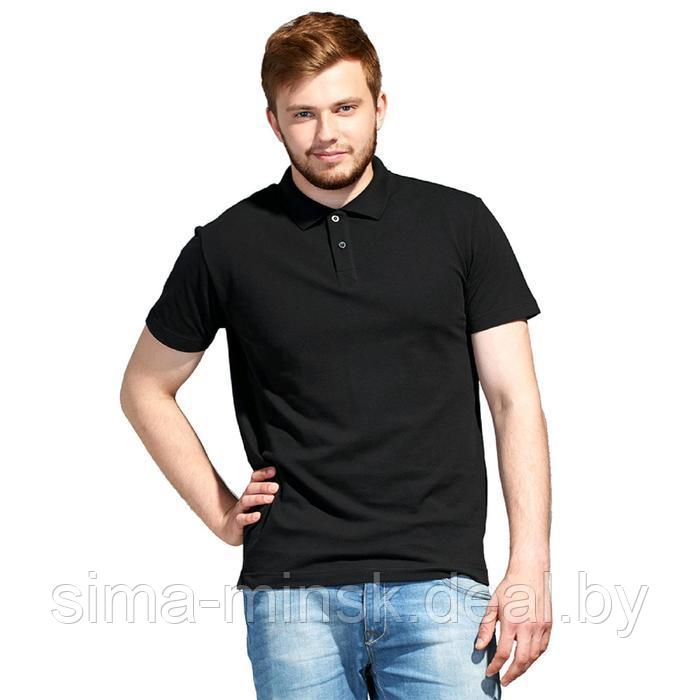 Рубашка поло унисекс, размер S, цвет чёрный - фото 1 - id-p176288855