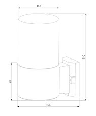 Уличный настенный светильник 35125/U Roil чёрный/дымчатый плафон IP54, фото 3