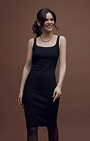 Облегающее платье в рубчик CONTE LPL 1610 (черный) 170-84-90