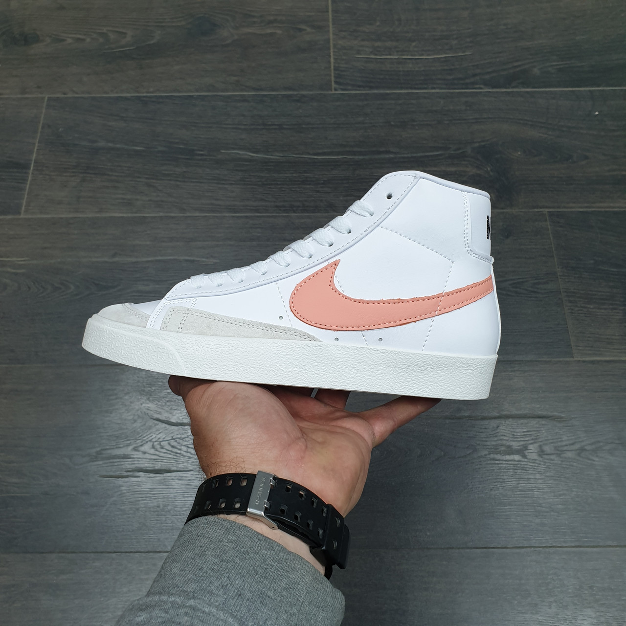 Кроссовки Nike Blazer Mid '77 White Orange - фото 1 - id-p176216714