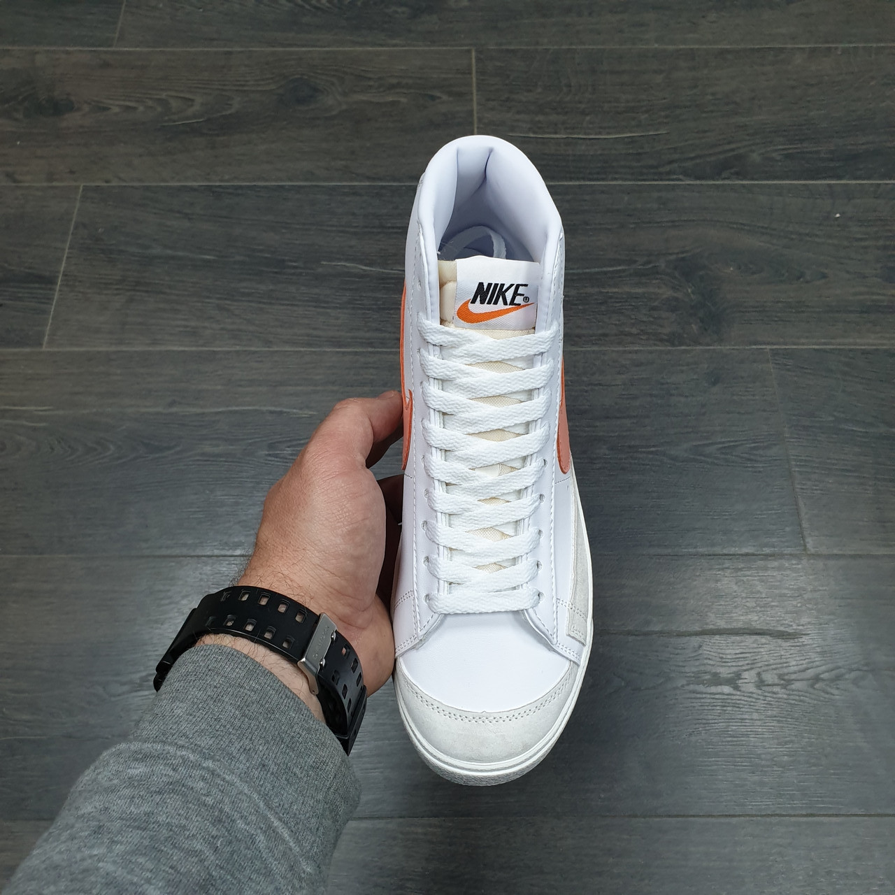Кроссовки Nike Blazer Mid '77 White Orange - фото 3 - id-p176216714