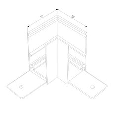 85090/00 Коннектор угловой для накладного шинопровода Slim Magnetic, фото 3