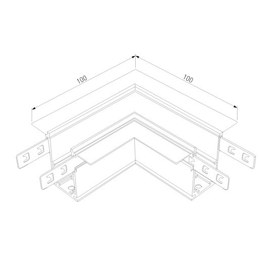 85092/00 Коннектор угловой для встраиваемого шинопровода Slim Magnetic