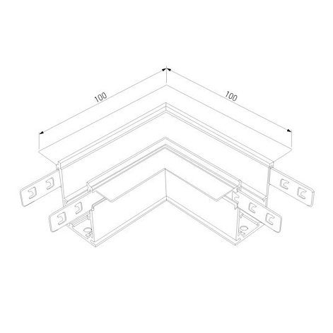 85092/00 Коннектор угловой для встраиваемого шинопровода Slim Magnetic, фото 2