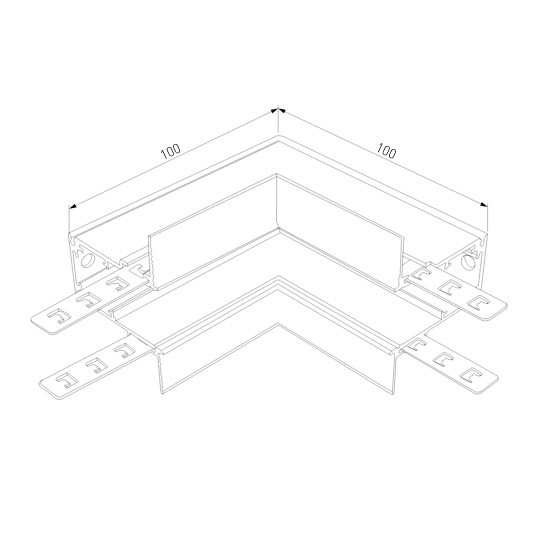 85093/00 Коннектор угловой внутренний для встраиваемого шинопровода Slim Magnetic - фото 3 - id-p176312198