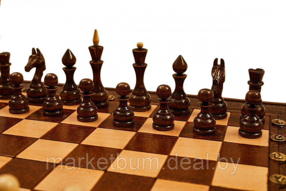 Шахматы + нарды резные "Гамбит 1" 40, Simonyan - фото 2 - id-p176313615