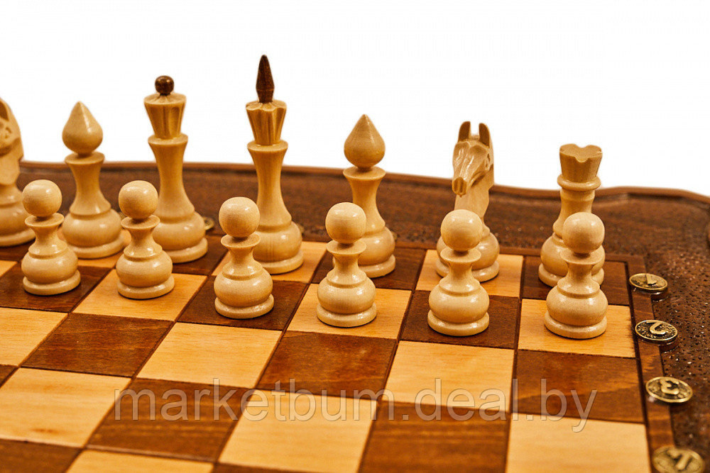 Шахматы + нарды резные "Гамбит 2" 40, Simonyan - фото 4 - id-p176313743