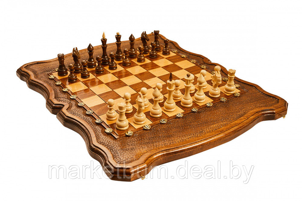 Шахматы + нарды резные "Гамбит 2" 40, Simonyan - фото 2 - id-p176313743