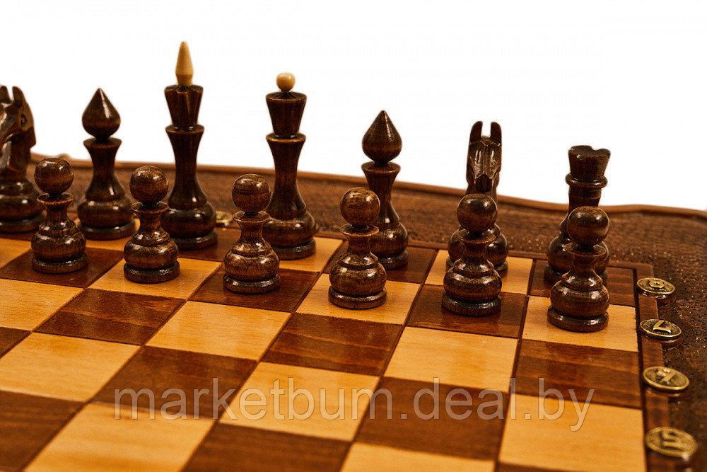Шахматы + нарды резные "Гамбит 2" 40, Simonyan - фото 3 - id-p176313743