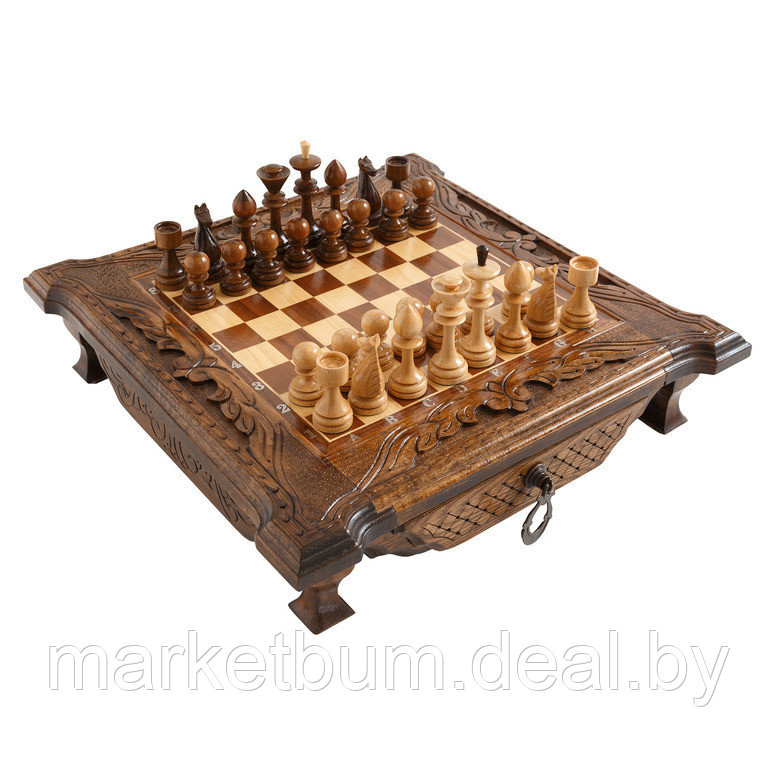 Шахматы резные в ларце с ящиками 40, Haleyan - фото 1 - id-p176313962