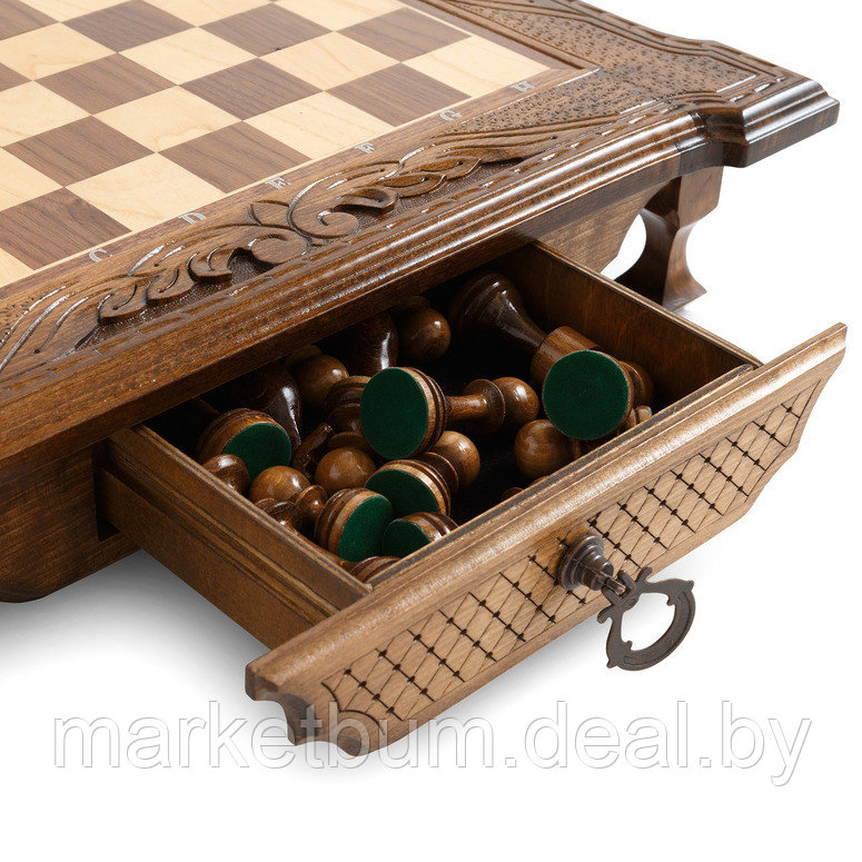 Шахматы резные в ларце с ящиками 40, Haleyan - фото 5 - id-p176313962
