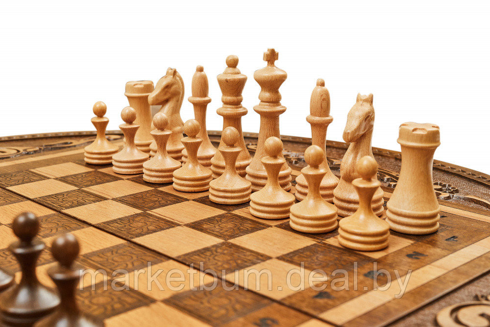 Шахматы + нарды резные "Аревик" 60, Mkhitaryan - фото 3 - id-p176314822