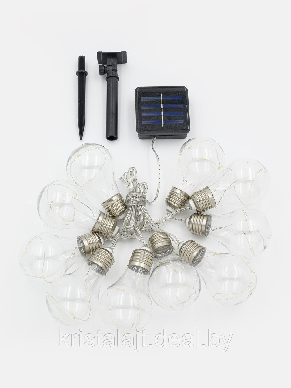 CL-SS31WW Светодиодная гирлянда садовая с солнечной батареей "Лампочки" - фото 3 - id-p176315236