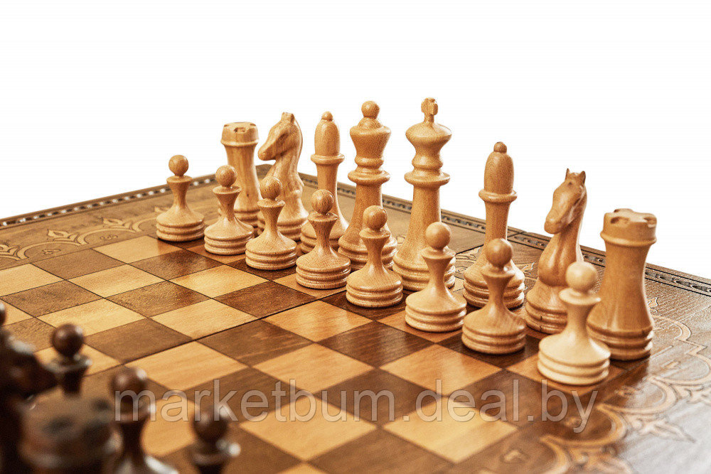Шахматы + нарды резные "Бесконечность" 50, Mkhitaryan - фото 2 - id-p176316573