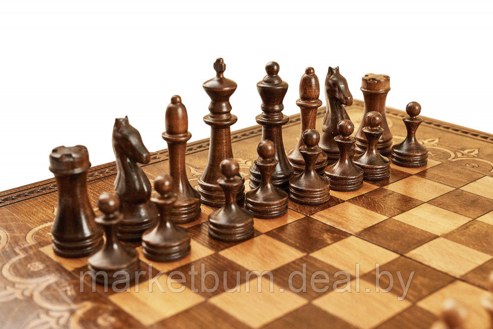Шахматы + нарды резные "Бесконечность" 50, Mkhitaryan - фото 3 - id-p176316573