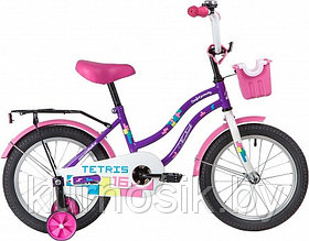 Детский велосипед Novatrack Tetris 16" от 105 см фиолетовый