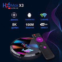 Смарт ТВ приставка H96 Max X3 4/32Гб Android Tv Box, фото 3