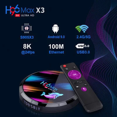 Смарт ТВ приставка H96 Max X3 4/32Гб Android Tv Box - фото 3 - id-p168442242