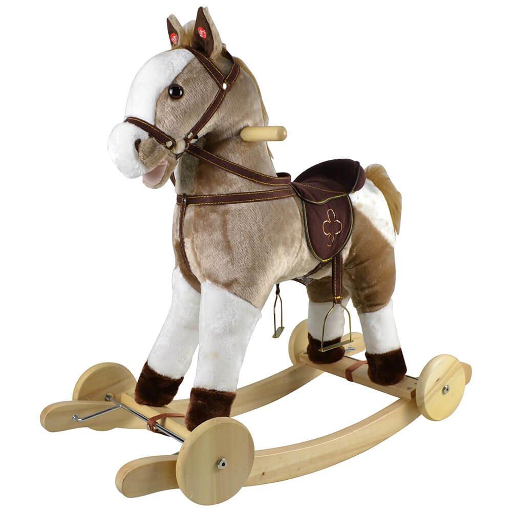 Лошадка-качалка Pituso Серый с белым GS2057W - фото 2 - id-p176324657