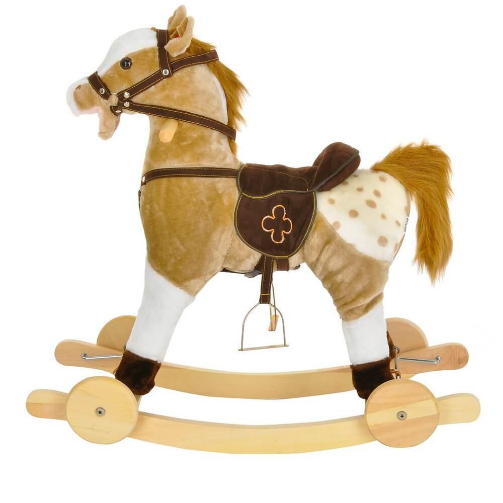 Лошадка-качалка Pituso Серый с белым GS2057W - фото 8 - id-p176324657
