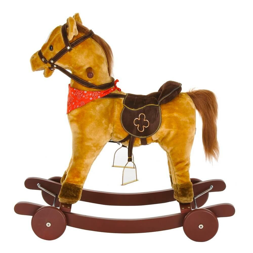 Лошадка-качалка Pituso Светло-коричневый GS2021W - фото 2 - id-p176324658