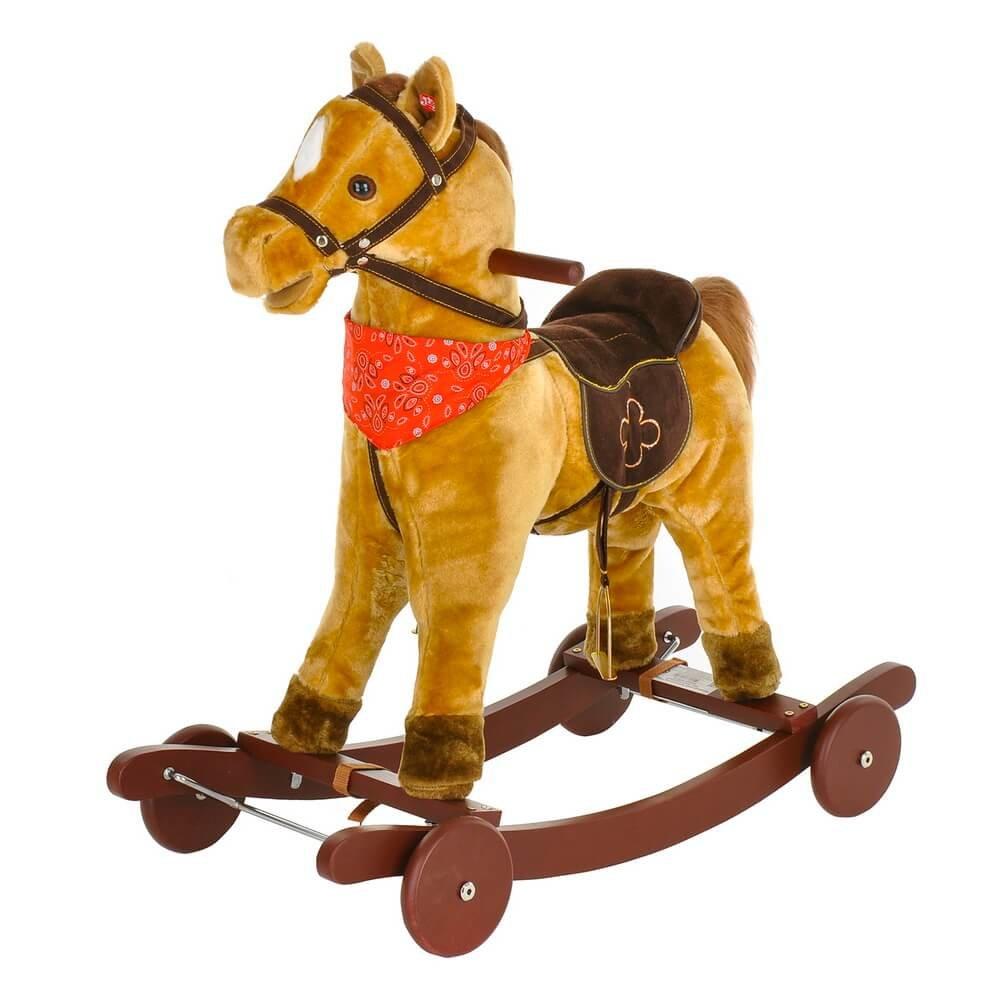 Лошадка-качалка Pituso Светло-коричневый GS2021W - фото 4 - id-p176324658