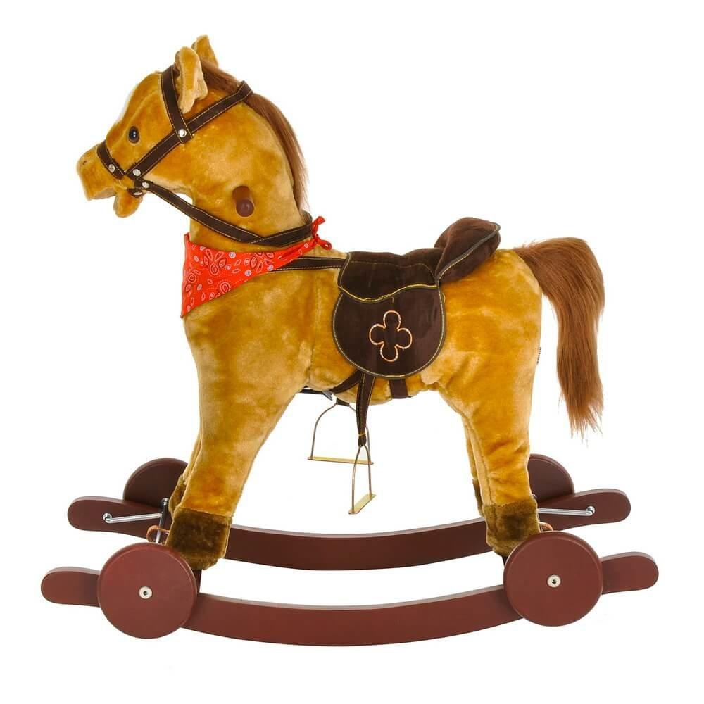 Лошадка-качалка Pituso Светло-коричневый GS2021W - фото 5 - id-p176324658