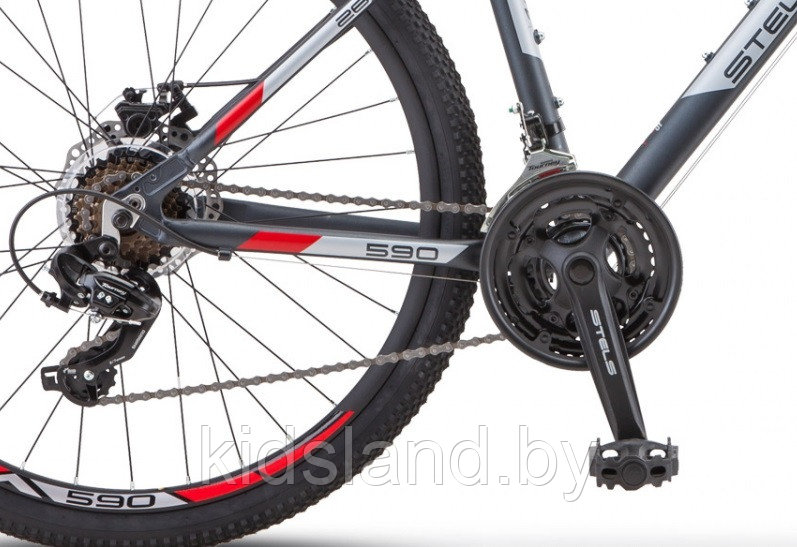 Велосипед Stels Navigator 590 Md 26" (серый/красный) - фото 2 - id-p150533092