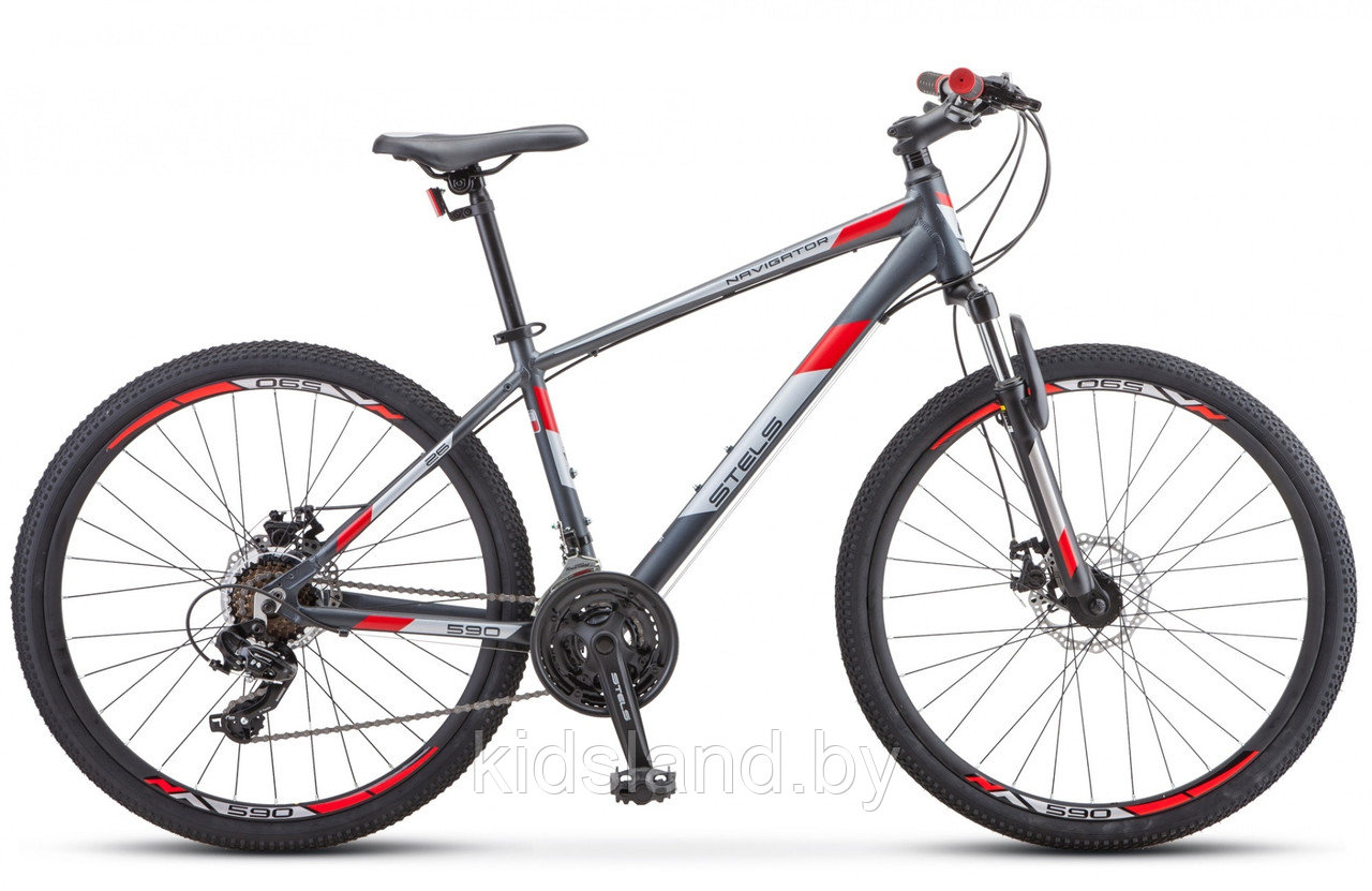 Велосипед Stels Navigator 590 Md 26" (серый/красный) - фото 1 - id-p150533092