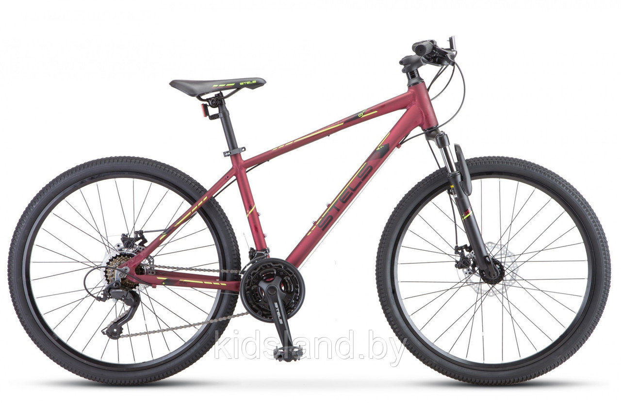 Велосипед Stels Navigator 590 Md 26"  (бордовый/салатовый)